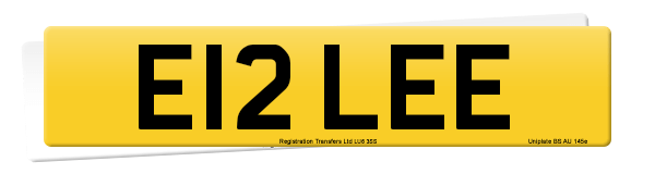 Registration number E12 LEE